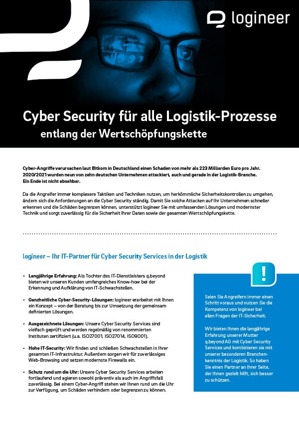 Cyber Security für alle Logistik-Prozesse