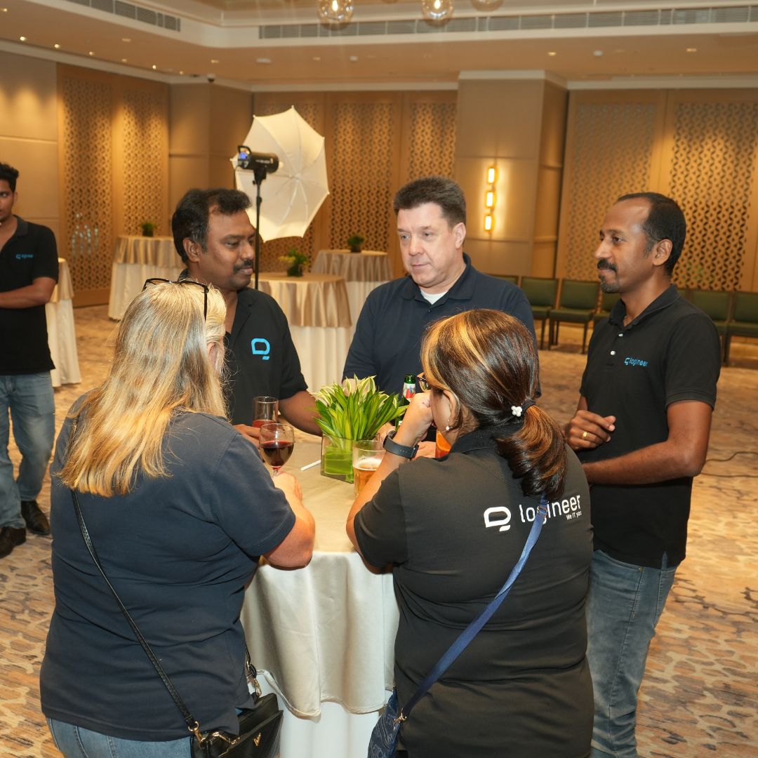logineer CEO Pascal Eggert besuchte gemeinsam mit weiteren F&uuml;hrungskr&auml;ften den logineer Standort in Chennai/Indien. Bild: &copy; q.beyond logineer GmbH